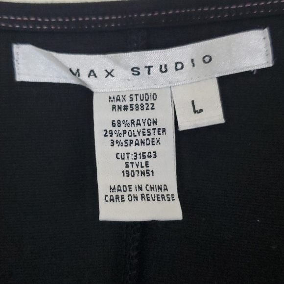 Max Studios Black & Light Brown Dress L - Picture 4 of 8